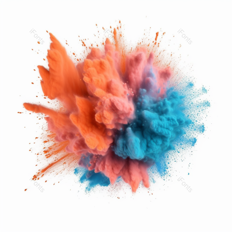 彩色粉末爆炸多样设计白色背景,插画/手绘图,插画/手绘图库,插画/手绘图下载,插画/手绘